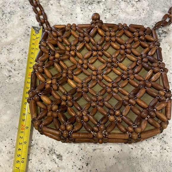 Set of 2 Vintage Wooden Bead Bags - Picture 7 of 11